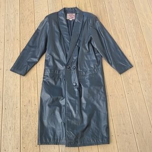 Vintage International Leather Collection Trench Coat Size Medium
